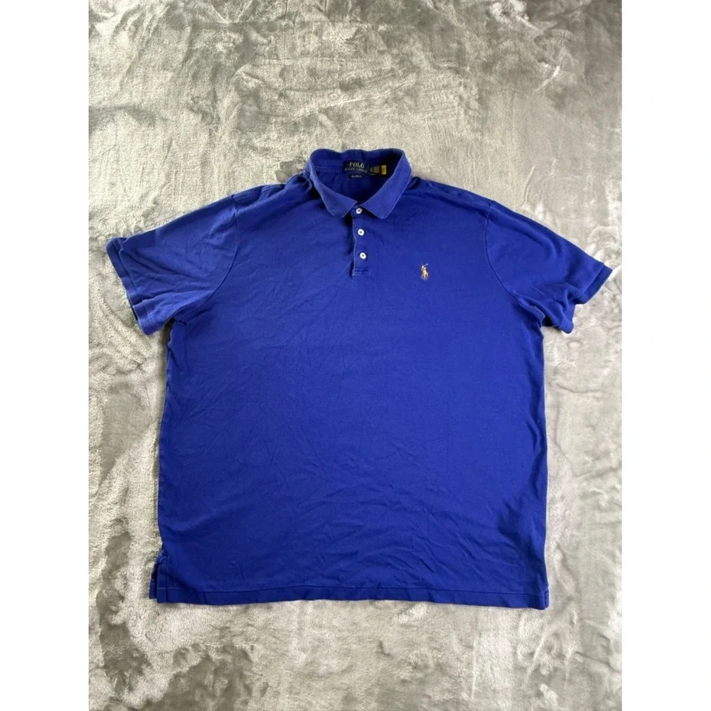 Polo Ralph Lauren Men's Classic Fit Royal Blue Short Sleeve Shirt Size XL